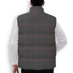 ScotsTee Shop Scottish Kerr Shepherd's Premium Tartan Puffer Vest Winter White Duck Down Vest Sleeveless