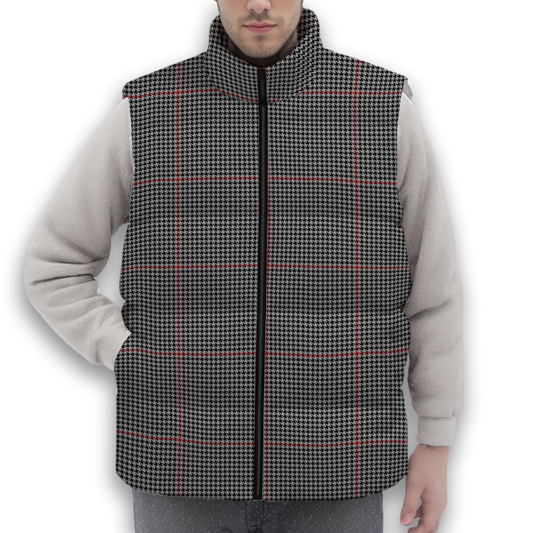 ScotsTee Shop Scottish Kerr Shepherd's Premium Tartan Puffer Vest Winter White Duck Down Vest Sleeveless