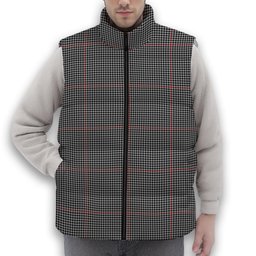 ScotsTee Shop Scottish Kerr Shepherd's Premium Tartan Puffer Vest Winter White Duck Down Vest Sleeveless