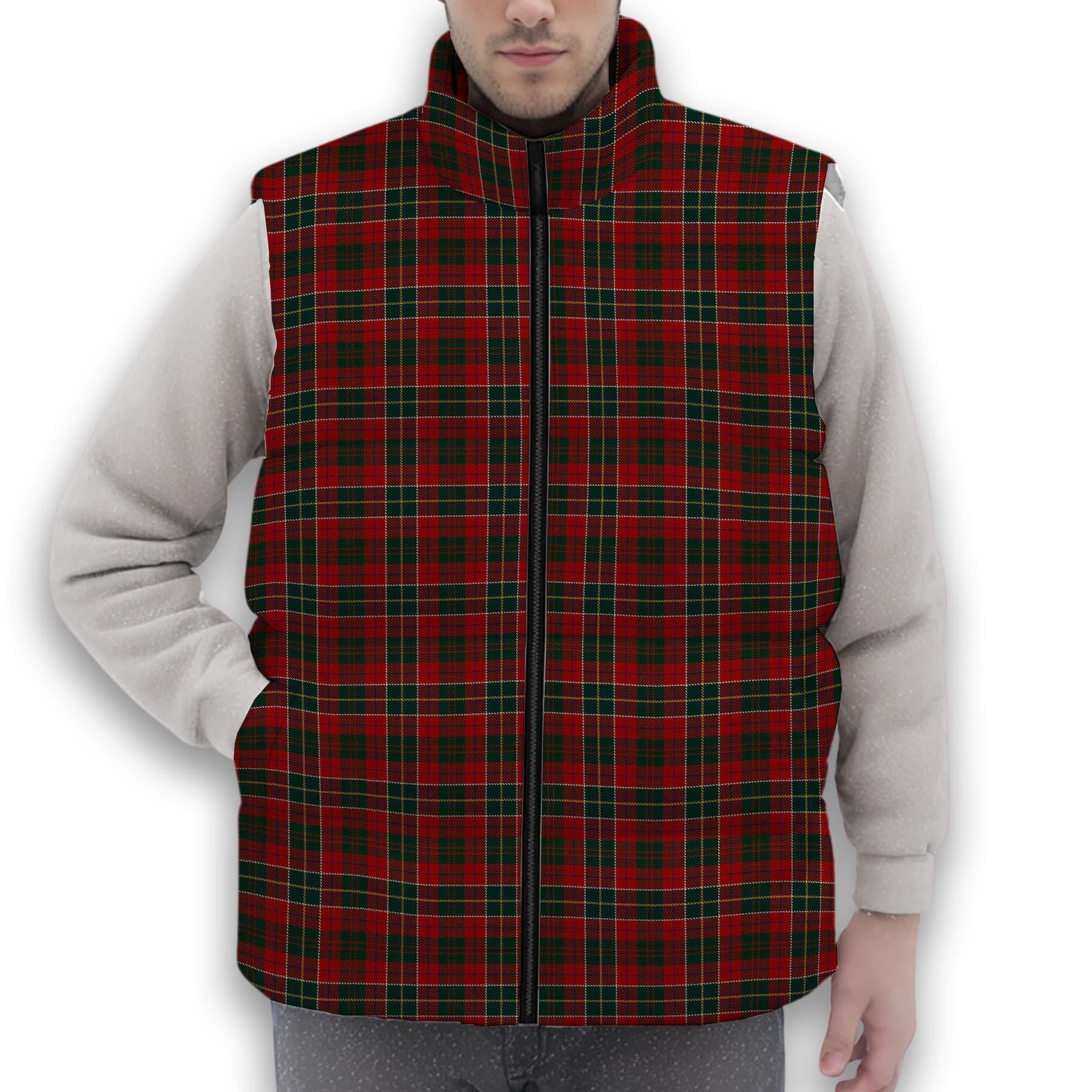 ScotsTee Shop Scottish Hunter USA Premium Tartan Puffer Vest Winter White Duck Down Vest Sleeveless
