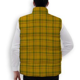 ScotsTee Shop Scottish Houston Premium Tartan Puffer Vest Winter White Duck Down Vest Sleeveless