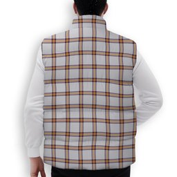 ScotsTee Shop Scottish Young Christina Modern Premium Tartan Puffer Vest Winter White Duck Down Vest Sleeveless