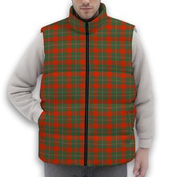 ScotsTee Shop Scottish Gregor Ancient Premium Tartan Puffer Vest Winter White Duck Down Vest Sleeveless