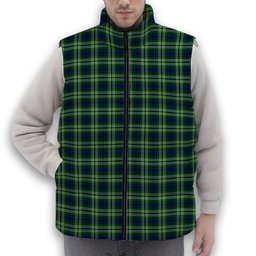 ScotsTee Shop Scottish Haliburton Premium Tartan Puffer Vest Winter White Duck Down Vest Sleeveless