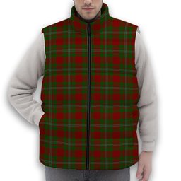 ScotsTee Shop Scottish Strang Premium Tartan Puffer Vest Winter White Duck Down Vest Sleeveless