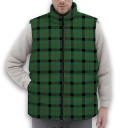 ScotsTee Shop Scottish Kincaid Modern Premium Tartan Puffer Vest Winter White Duck Down Vest Sleeveless