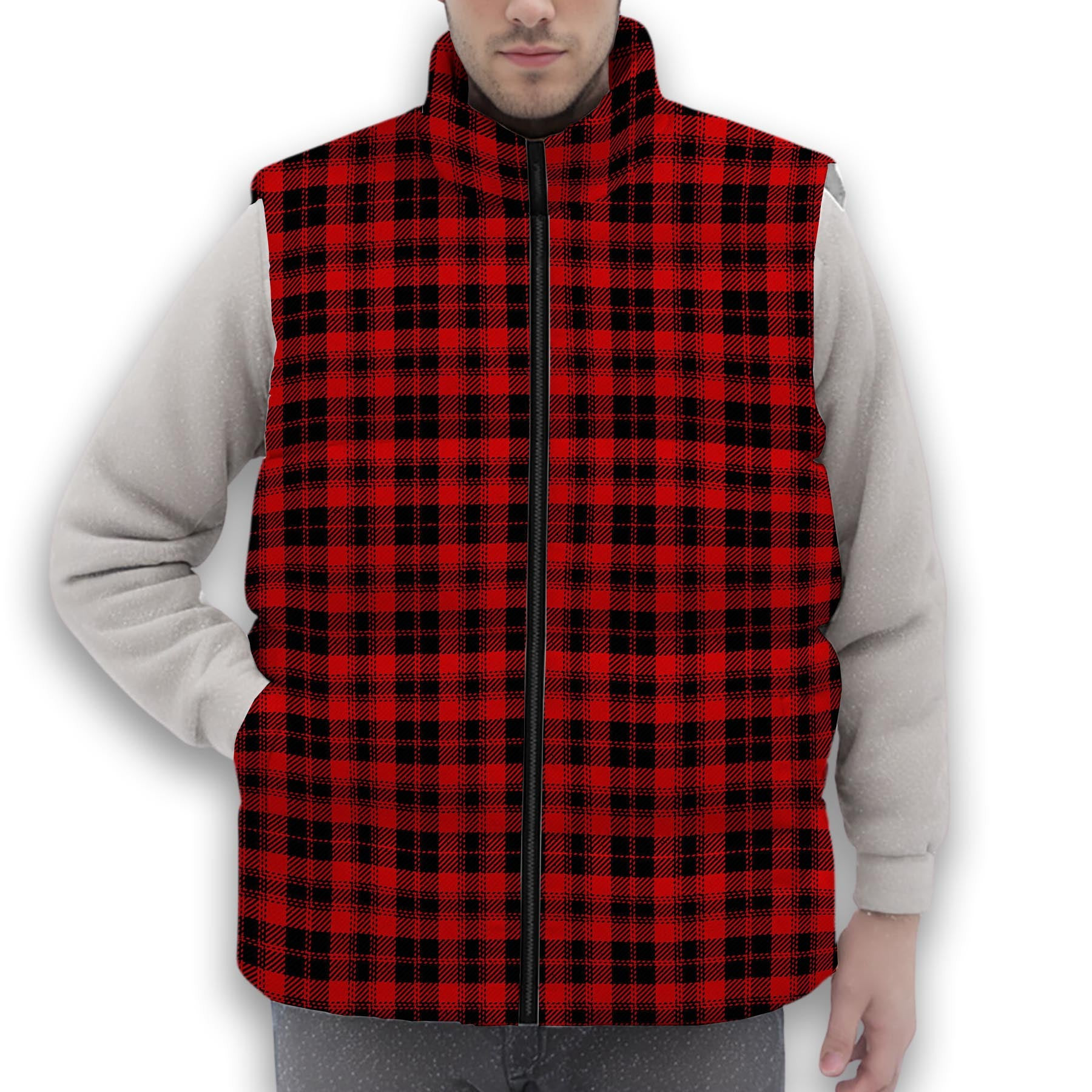 ScotsTee Shop Scottish Murray of Ochtertyre Modern Premium Tartan Puffer Vest Winter White Duck Down Vest Sleeveless