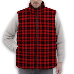ScotsTee Shop Scottish Murray of Ochtertyre Modern Premium Tartan Puffer Vest Winter White Duck Down Vest Sleeveless