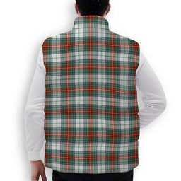 ScotsTee Shop Scottish McBeth Dress Ancient Premium Tartan Puffer Vest Winter White Duck Down Vest Sleeveless