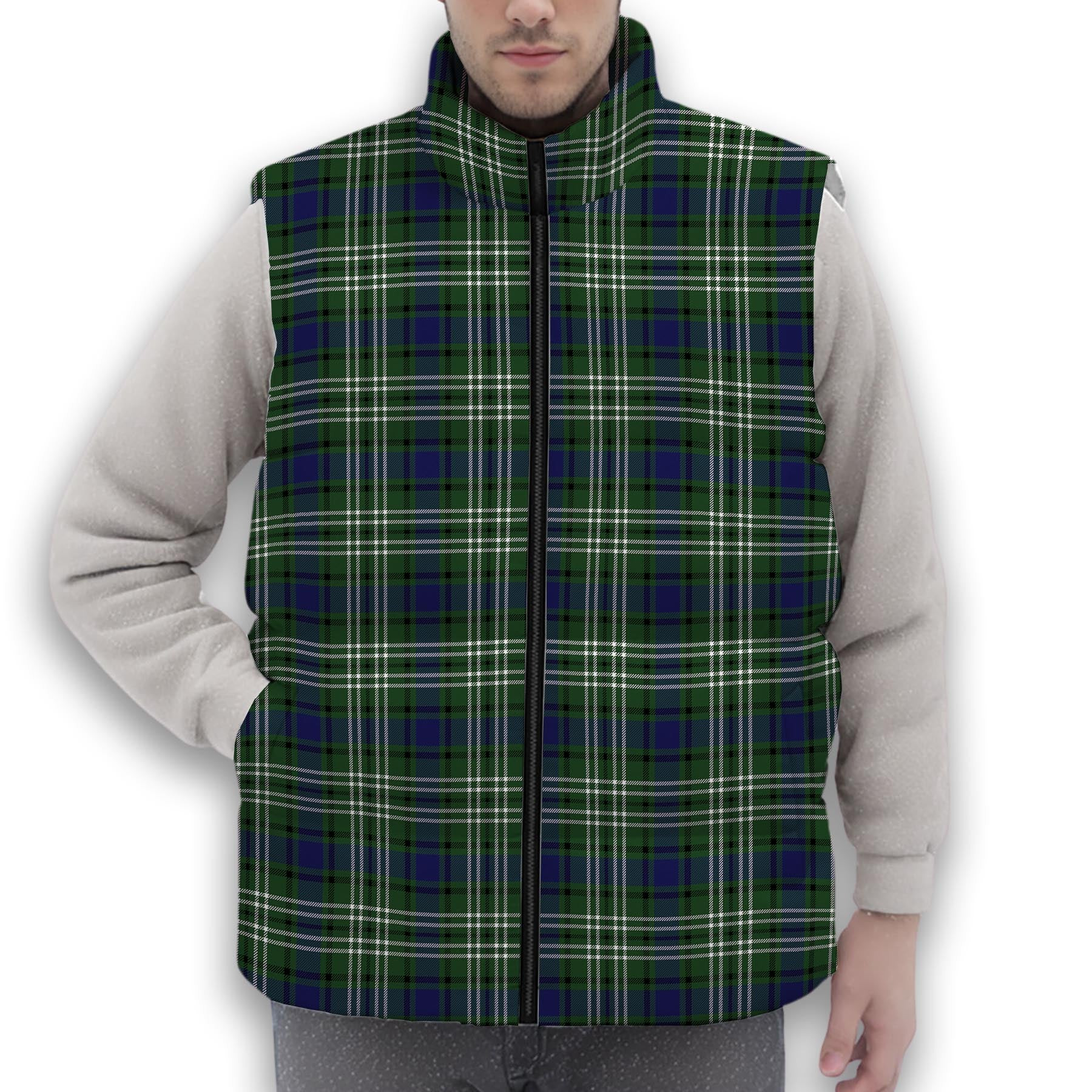 ScotsTee Shop Scottish Swinton Premium Tartan Puffer Vest Winter White Duck Down Vest Sleeveless