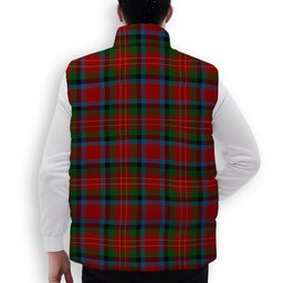 ScotsTee Shop Scottish Sturrock Blue & Black Premium Tartan Puffer Vest Winter White Duck Down Vest Sleeveless