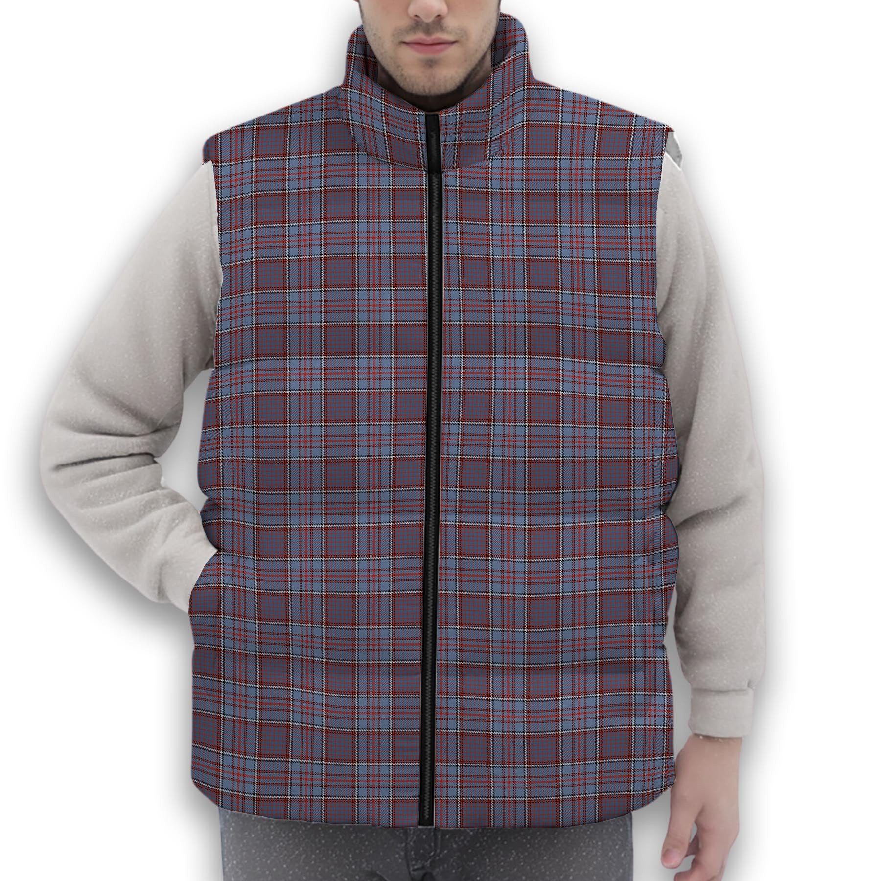 ScotsTee Shop Scottish Royal Canadian Air Force Ancient Premium Tartan Puffer Vest Winter White Duck Down Vest Sleeveless