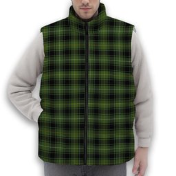 ScotsTee Shop Scottish MacIver Hunting Premium Tartan Puffer Vest Winter White Duck Down Vest Sleeveless