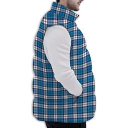ScotsTee Shop Scottish Roberton Premium Tartan Puffer Vest Winter White Duck Down Vest Sleeveless