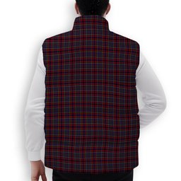 ScotsTee Shop Scottish Johnstons of Elgin Bicentennial Premium Tartan Puffer Vest Winter White Duck Down Vest Sleeveless