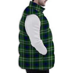 ScotsTee Shop Scottish Mow Premium Tartan Puffer Vest Winter White Duck Down Vest Sleeveless