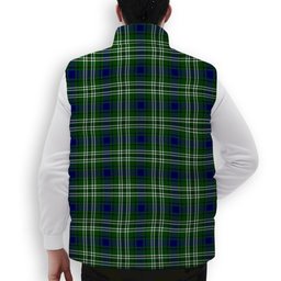 ScotsTee Shop Scottish Mow Premium Tartan Puffer Vest Winter White Duck Down Vest Sleeveless