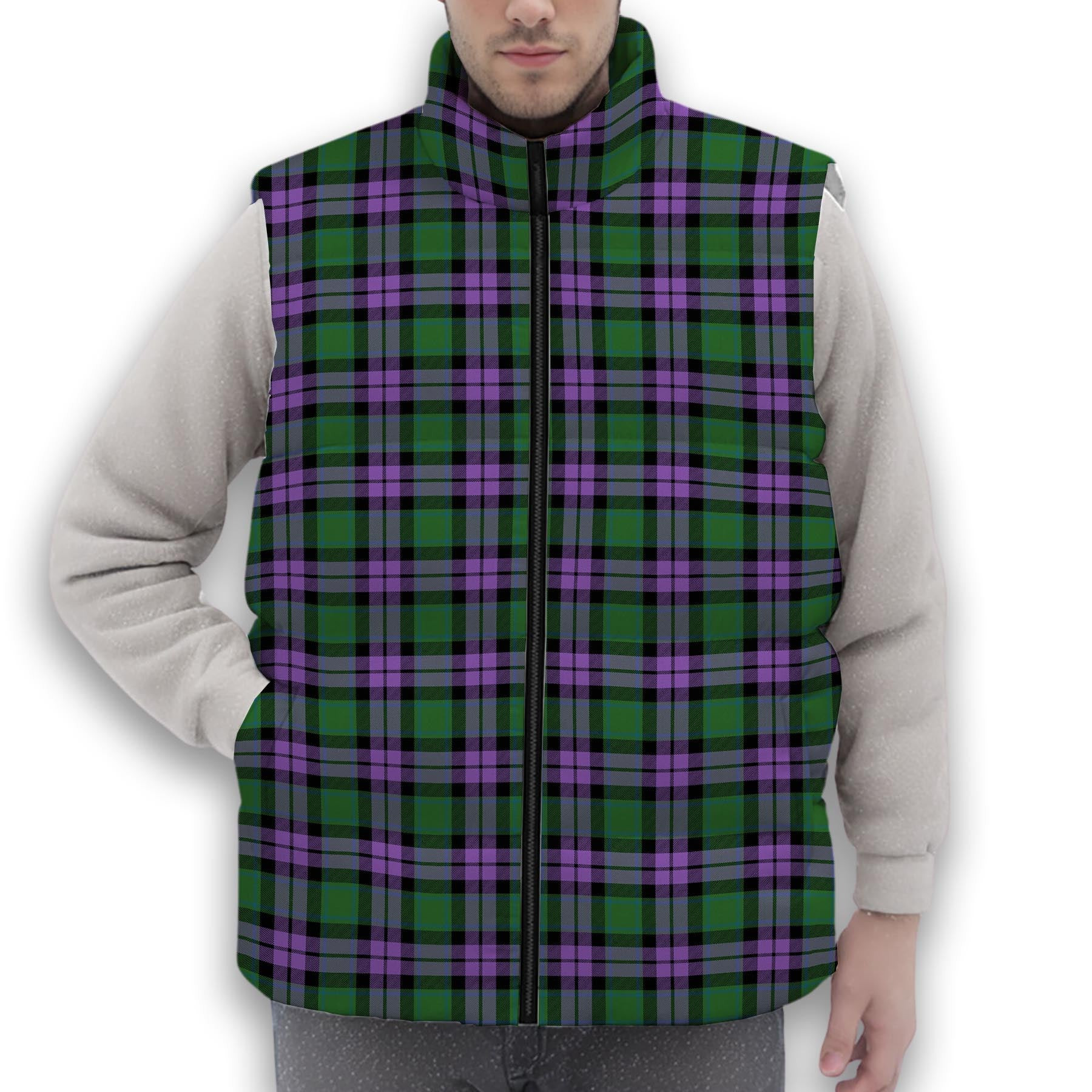 ScotsTee Shop Scottish McArthur of Milton Ancient Premium Tartan Puffer Vest Winter White Duck Down Vest Sleeveless