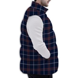 ScotsTee Shop Scottish Jewish Modern Clans Premium Tartan Puffer Vest Winter White Duck Down Vest Sleeveless