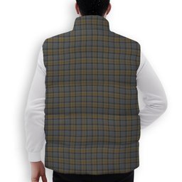 ScotsTee Shop Scottish Outlander 2 Premium Tartan Puffer Vest Winter White Duck Down Vest Sleeveless