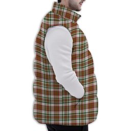 ScotsTee Shop Scottish McAlister Dress Ancient Premium Tartan Puffer Vest Winter White Duck Down Vest Sleeveless