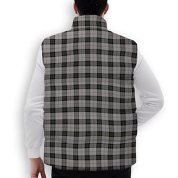 ScotsTee Shop Scottish MacPherson 10 Premium Tartan Puffer Vest Winter White Duck Down Vest Sleeveless