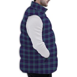 ScotsTee Shop Scottish Patterson John Premium Tartan Puffer Vest Winter White Duck Down Vest Sleeveless