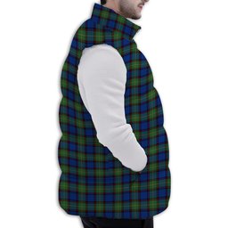 ScotsTee Shop Scottish Sinclair-Brown Modern Premium Tartan Puffer Vest Winter White Duck Down Vest Sleeveless