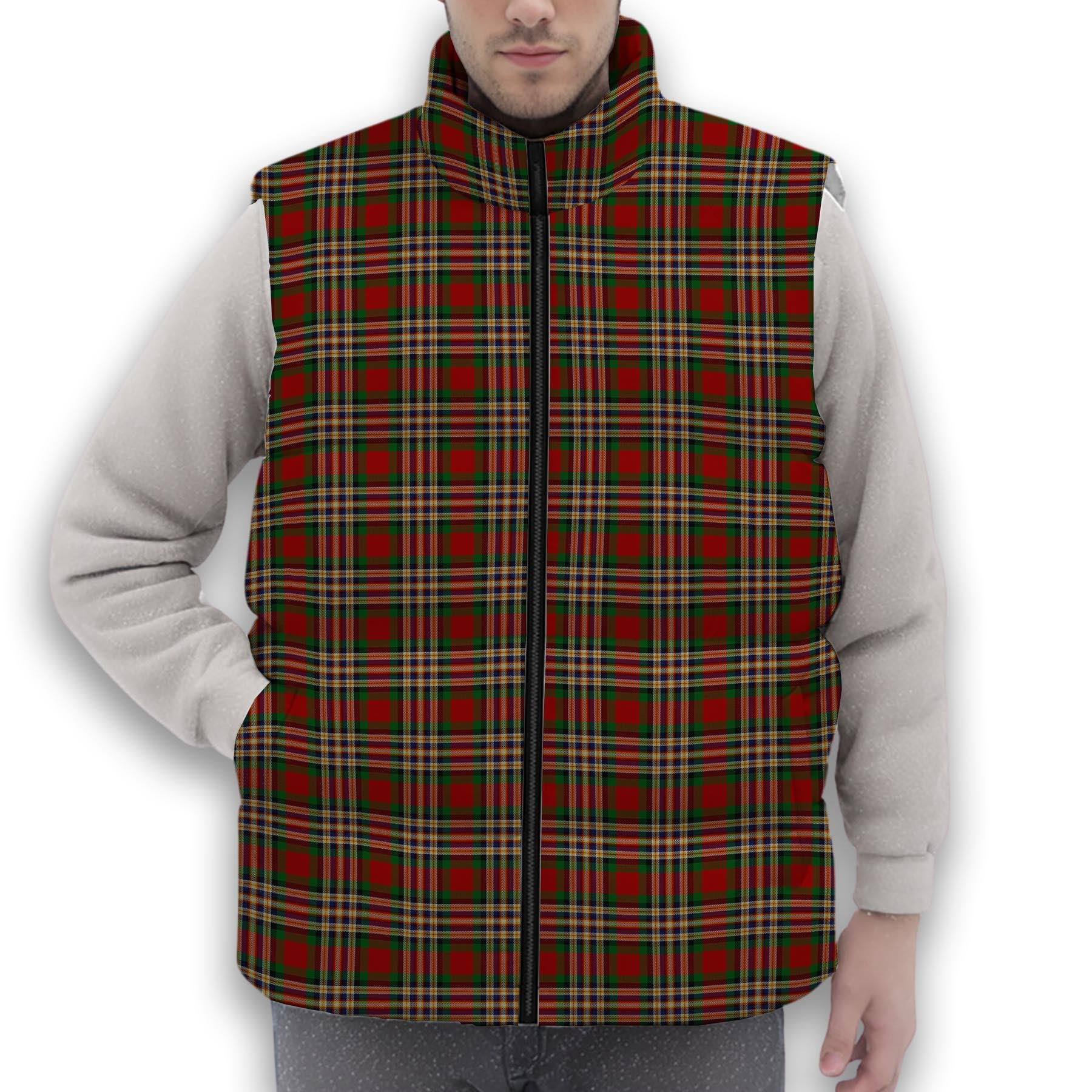 ScotsTee Shop Scottish MacGill Premium Tartan Puffer Vest Winter White Duck Down Vest Sleeveless
