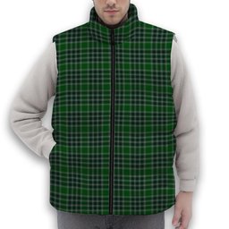 ScotsTee Shop Scottish McDonald Lord of the Isles Hunting Premium Tartan Puffer Vest Winter White Duck Down Vest Sleeveless