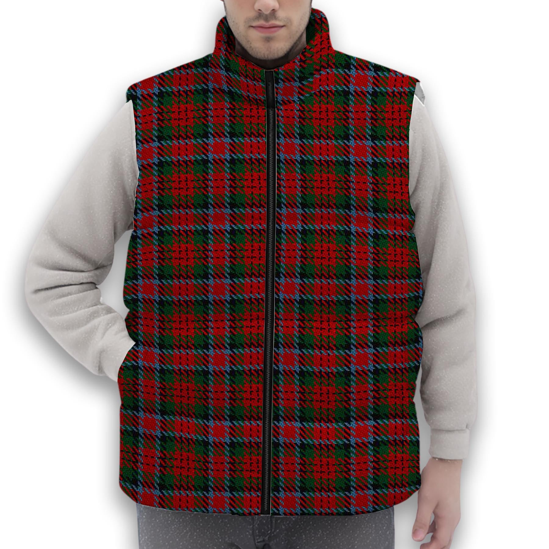 ScotsTee Shop Scottish MacDuff 5 Premium Tartan Puffer Vest Winter White Duck Down Vest Sleeveless