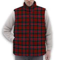 ScotsTee Shop Scottish MacDuff 5 Premium Tartan Puffer Vest Winter White Duck Down Vest Sleeveless