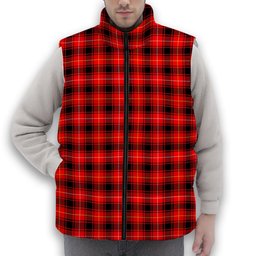 ScotsTee Shop Scottish MacIver Modern SC Premium Tartan Puffer Vest Winter White Duck Down Vest Sleeveless
