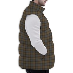 ScotsTee Shop Scottish Outlander 1 Premium Tartan Puffer Vest Winter White Duck Down Vest Sleeveless