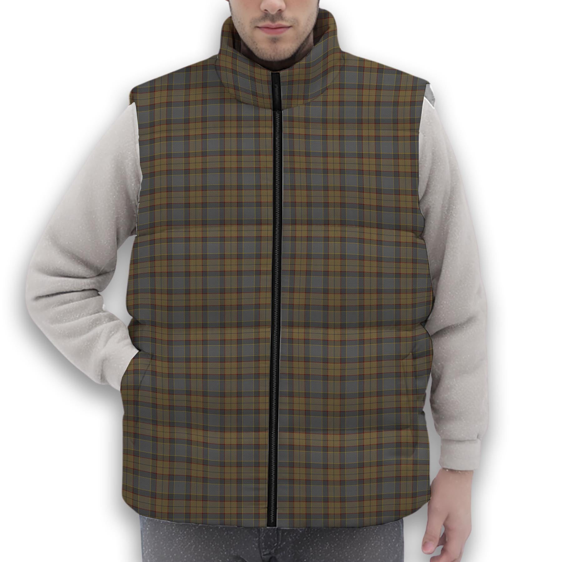 ScotsTee Shop Scottish Outlander 1 Premium Tartan Puffer Vest Winter White Duck Down Vest Sleeveless
