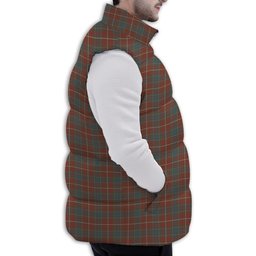 ScotsTee Shop Scottish MacConnell Weathered Premium Tartan Puffer Vest Winter White Duck Down Vest Sleeveless