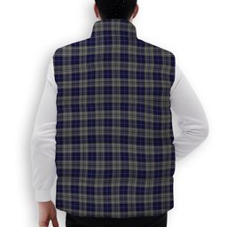 ScotsTee Shop Scottish Napier Premium Tartan Puffer Vest Winter White Duck Down Vest Sleeveless