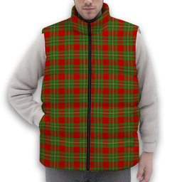 ScotsTee Shop Scottish MacGregor Modern SC Premium Tartan Puffer Vest Winter White Duck Down Vest Sleeveless