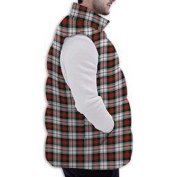 ScotsTee Shop Scottish MacDuff Dress Modern SC Premium Tartan Puffer Vest Winter White Duck Down Vest Sleeveless