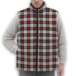 ScotsTee Shop Scottish MacDuff Dress Modern SC Premium Tartan Puffer Vest Winter White Duck Down Vest Sleeveless