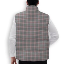 ScotsTee Shop Scottish Shaw Dress Premium Tartan Puffer Vest Winter White Duck Down Vest Sleeveless