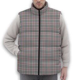 ScotsTee Shop Scottish Shaw Dress Premium Tartan Puffer Vest Winter White Duck Down Vest Sleeveless