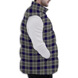 ScotsTee Shop Scottish Livingstone Dress Premium Tartan Puffer Vest Winter White Duck Down Vest Sleeveless