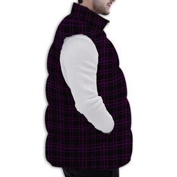 ScotsTee Shop Scottish Leonard Hunting Premium Tartan Puffer Vest Winter White Duck Down Vest Sleeveless