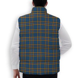 ScotsTee Shop Scottish Healy Premium Tartan Puffer Vest Winter White Duck Down Vest Sleeveless