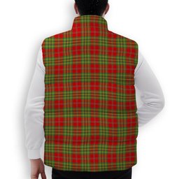ScotsTee Shop Scottish Leask Modern Premium Tartan Puffer Vest Winter White Duck Down Vest Sleeveless