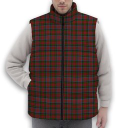 ScotsTee Shop Scottish McPherson Ancient Premium Tartan Puffer Vest Winter White Duck Down Vest Sleeveless