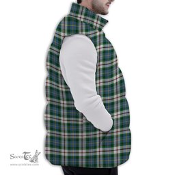 ScotsTee Shop Scottish McLeod Of Californian Ancient Premium Tartan Puffer Vest Winter White Duck Down Vest Sleeveless
