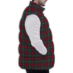 ScotsTee Shop Scottish Strange Modern Premium Tartan Puffer Vest Winter White Duck Down Vest Sleeveless