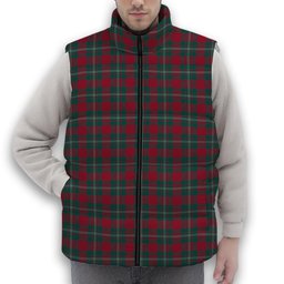 ScotsTee Shop Scottish Strange Modern Premium Tartan Puffer Vest Winter White Duck Down Vest Sleeveless